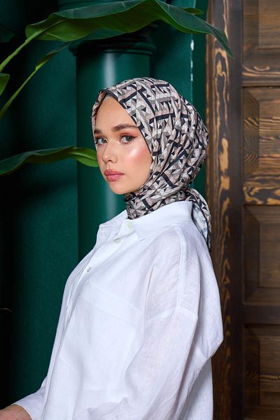 İpekhan Marrakech Συλλεκτικό Μαλακό Κασκόλ Mink Black 1203-11