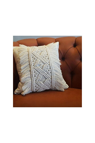 meribell Makrome Dekoratif Köşe Kırlent Kılıfı (40×40)