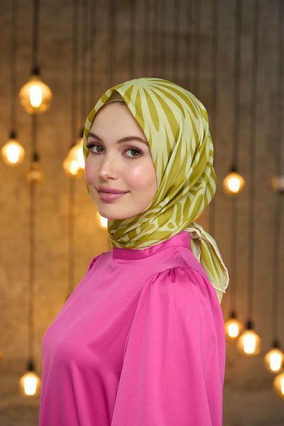 İpekhan Μαλακό κασκόλ Oil Green Summer Sparkle Collection - 1184-14