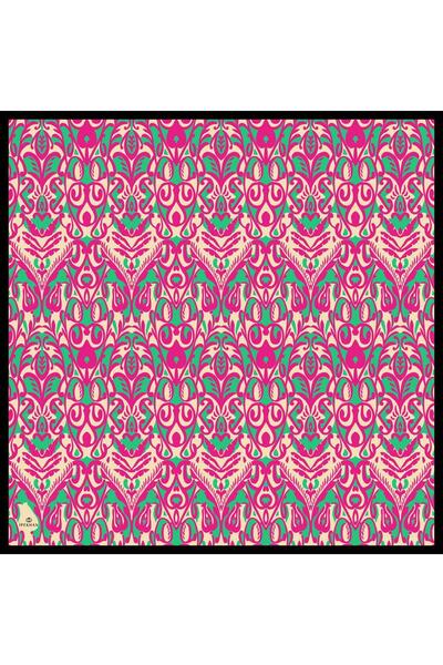 İpekhan Μαλακό κασκόλ Marrakech Collection Ροζ Πράσινο 1195-13