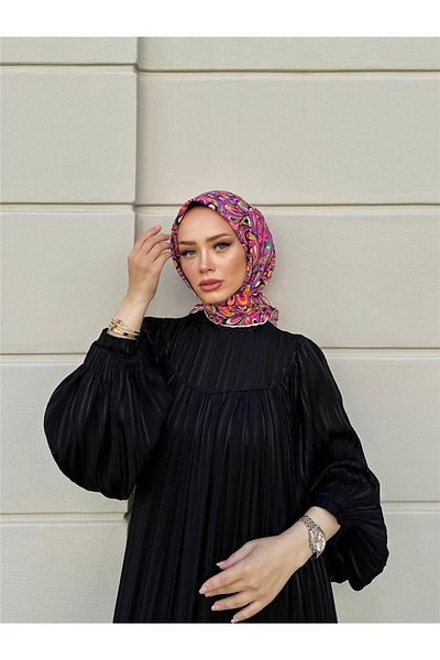 İpekhan Relax Ebruli Μαλακό Κασκόλ Cherry Pink 1147-16