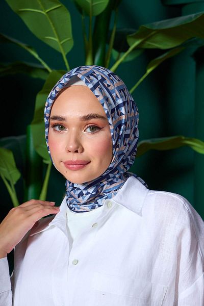 İpekhan Μαλακό κασκόλ Marrakech Collection Τυρκουάζ Ζαφείρι 1203-05