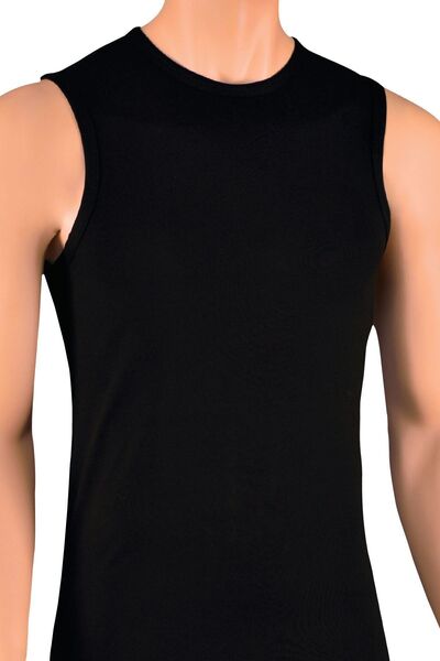 Öts Men's Colorful 2-Piece Lycra Zero Sleeve Closed Collar Undershirt