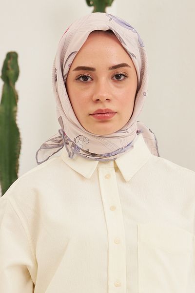 İpekhan Μοντέλο βαμβακερό κασκόλ Firethorn Purple Viscose