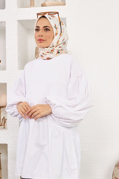 İpekhan Φουλάρι Daisy Orange Cotton Viscose