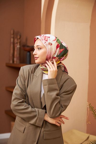 İpekhan Μαλακό κασκόλ Nature Line Rose Dark Green 1156-01