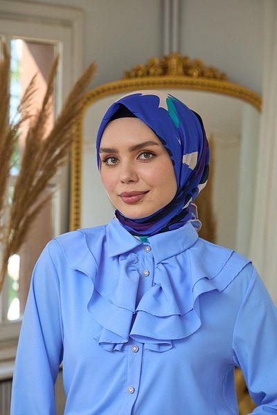 İpekhan Μαλακό κασκόλ Navy Blue - Summer Sparkle Collection 1189-05