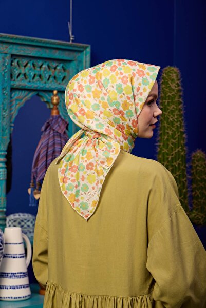 İpekhan Колекція Marrakech М'який шарф Помаранчевий Зелений 1192-14