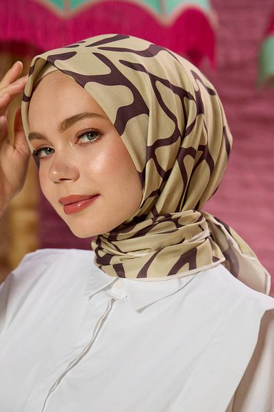 İpekhan Marrakech Συλλεκτικό Μαλακό Κασκόλ Sand Brown 1196-09