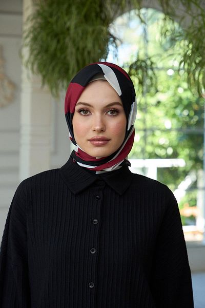 İpekhan Soft Scarf Summer Shine Collection - Ασπρόμαυρη Κρέμα 1186-09