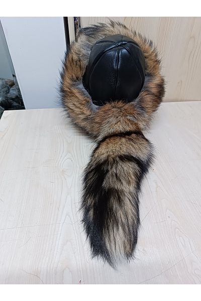 hoaryage Unisex Snap-On Tailed Kıpçak Börk Kalpak Hat