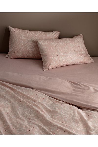Madame Coco Emele Μονό 100% Cotton Ranforce Σετ Παπλωματοθήκης - Πούδρα