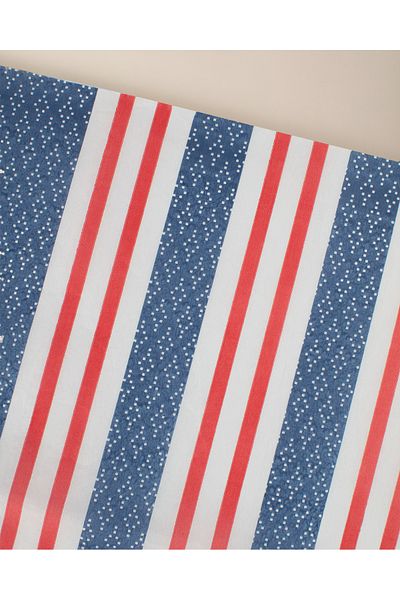 Madame Coco Alix Disposable Table Cloth - Navy Blue/Red -80X100 cm