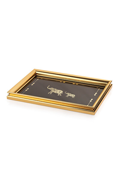 Schafer Bolero Tepsi 1 Parça-Gold/Siyah01