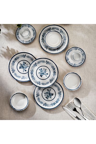Schafer Lily breakfast set 16 pieces-navy blue