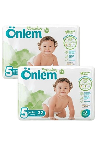 ÖNLEM Botanika 5 Beden Çocuk Bezi İkili Jumbo Junior 32 Li x 2 Adet