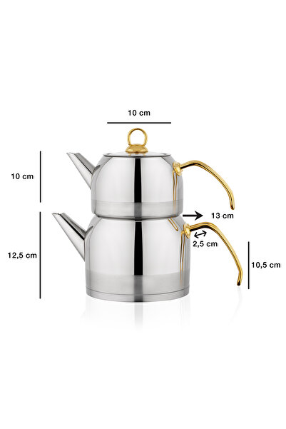 Schafer Ada Orta Boy Çaydanlık Takımı 4 Parça Gold