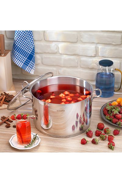 Schafer Held Steel Deep Pot-30 Cm-2 Pcs.-inox