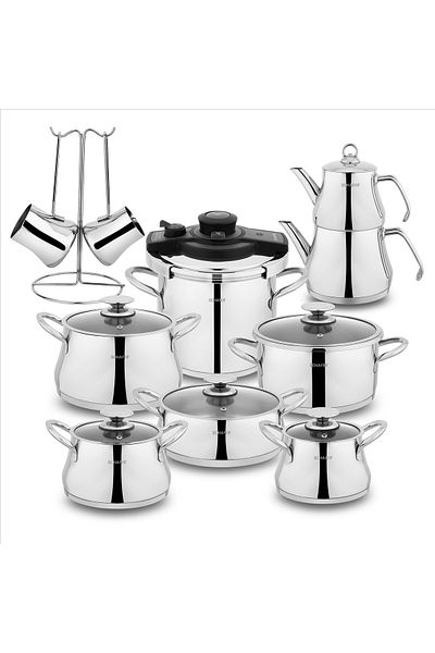 Schafer 18 Piece Caldron Steel Dowry Set - Inox