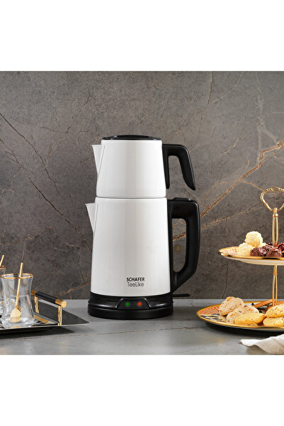 Schafer TeeLike Paslanmaz Çelik Çay Makinesi-Krem