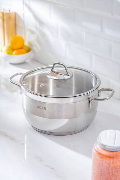 ACAR Carat Steel Deep Pot - 24 cm
