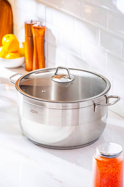 ACAR 30 Cm Carat Steel Deep Pot
