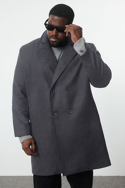 Trendyol Collection Herren Stamp Large Size Anthrazit Winter Regular Fit - TMNAW25KB00008
