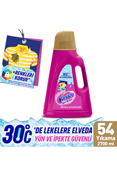 Vanish Sıvı Leke Çıkarıcı 54 Yıkama Pembe 2,7 Lt