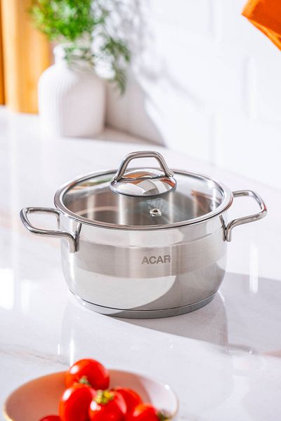 ACAR Carat Steel Deep Pot - 16 cm