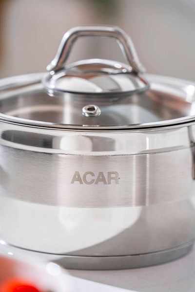 ACAR Carat Steel Deep Pot - 16 cm