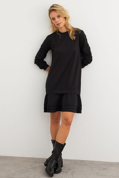 Cool & Sexy Model Ey3016 dámské černé teplákové šaty