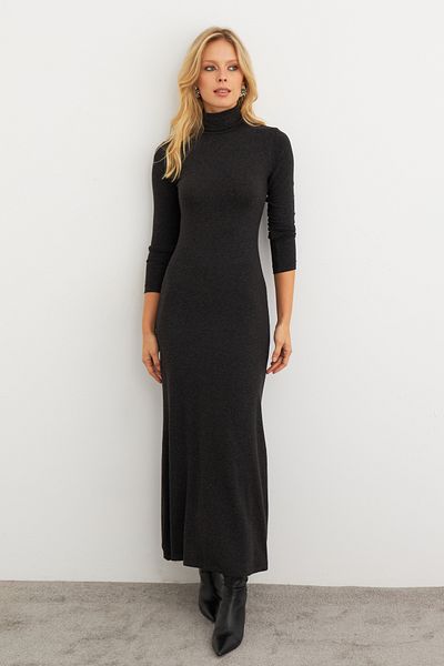 Cool & Modest Γυναικείο Φόρεμα Fisherman Maxi - Anthracite MEY100