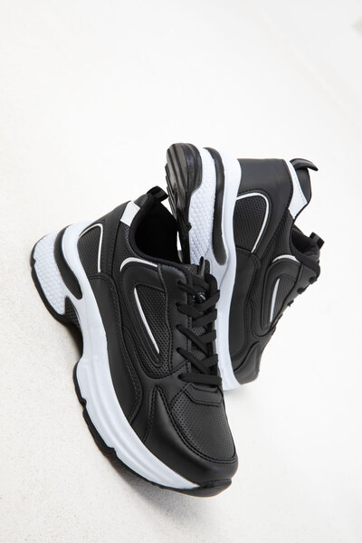 SOHO Czarno-Białe-C Damskie Trampki 18802