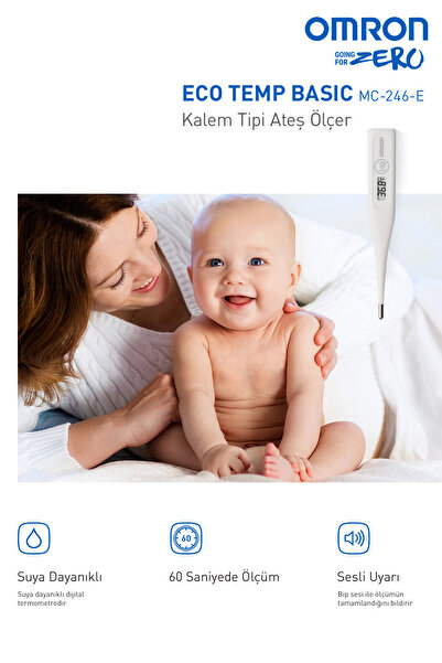Omron Eco Temp Basic, Suya Dayanıklı Beden Tipi Ateş Ölçer