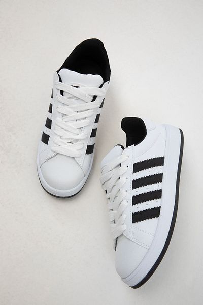 SOHO Weiß-Schwarzer Damen-Sneaker 20166