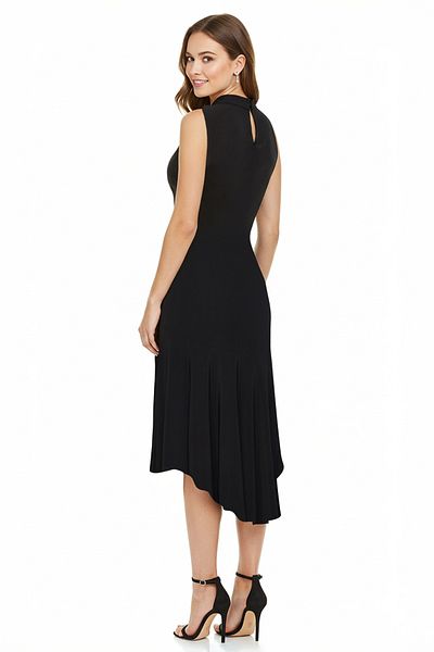 Trendyol Collection Black Hem Frill Detailed Knitted Stylish Evening Dress Night Graduation Dress Tprss25El00005