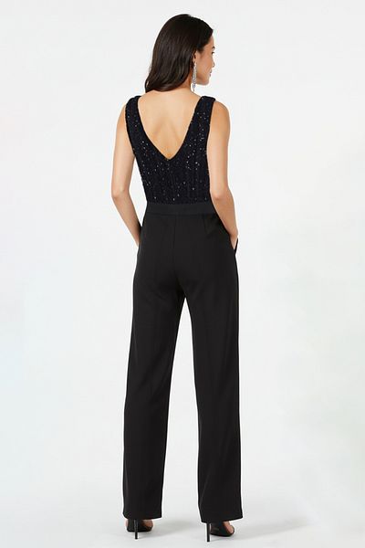Trendyol Collection Black Double Breasted Collar Sequin Detailed Knitted Jumpsuit Tprss25Tu00000
