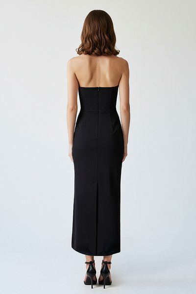 Trendyol Collection Black Body Fitting Shiny Stone Woven Evening Dress Night Graduation Dress Tprss25El00019