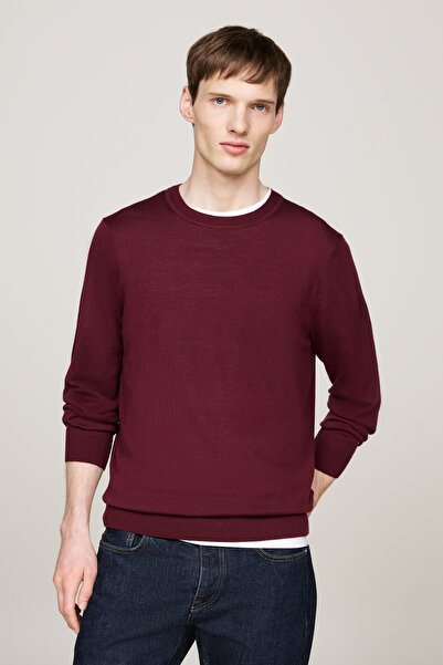 Tommy Hilfiger Merino Crew Nikkei DC Fine Gauge - țesătură brodată