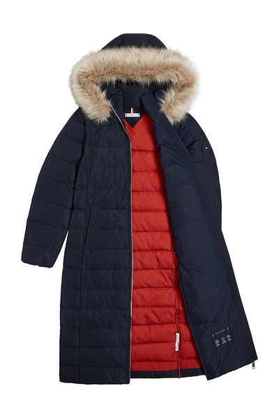 Tommy Hilfiger Dědictví dolů Tyra Maxi s kožešinou