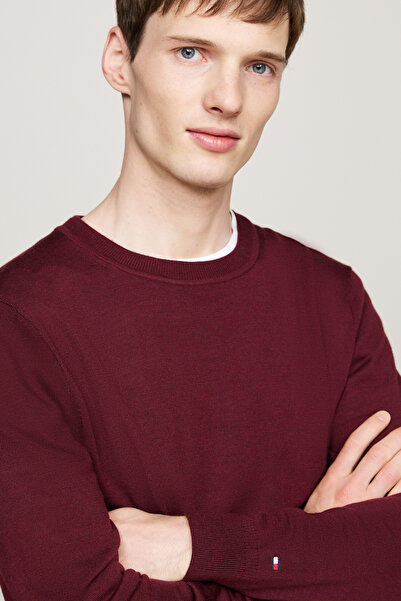 Tommy Hilfiger Merino Crew Nikkei DC Fine Gauge - țesătură brodată