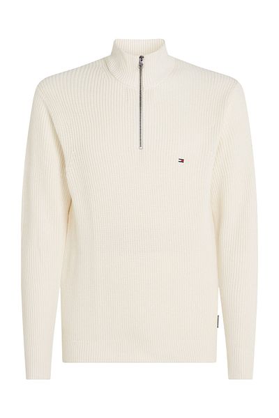 Tommy Hilfiger RIB COTTON ZIP MOCK