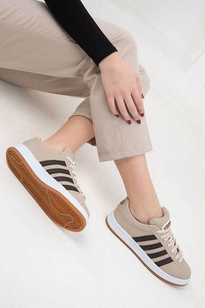 SOHO Beige und brauner Damen-Sneaker 20166