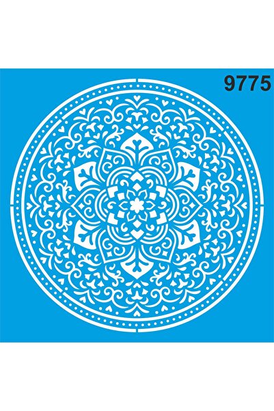 StencilSepeti Mandala Desen  - Stencil Boyama Şablonu