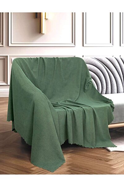 ASHOMES Husă pentru canapea extensibilă cu două fețe din chenille de culoare verde