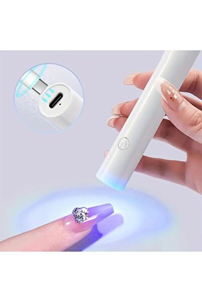 gaman C21 Şarjlı Taşınabilir Kullanımı Kolay LED Işıklı Kalem Oje Kurutucu Tırnak Kurutucu Tırnak Lambası