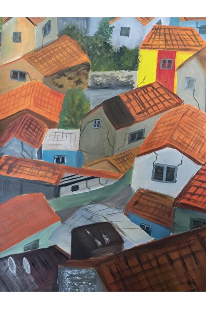 artoloji Hilal Topkan - Mahallenin Hafızası IX - 2023 - Kağıt üzerine akrilik...