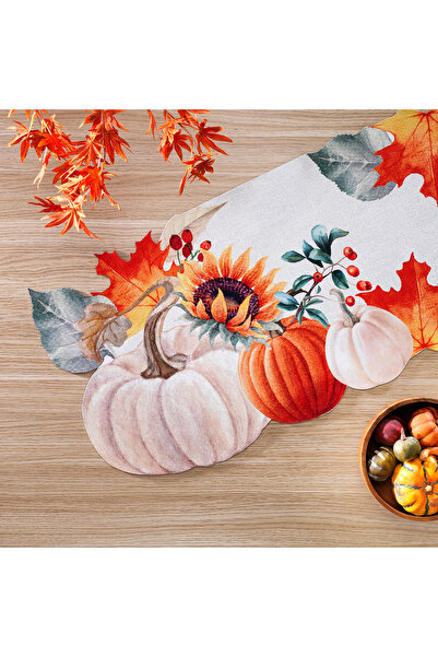 Schafer Home Pumpkin Laser Runner 1 Piece-Orange