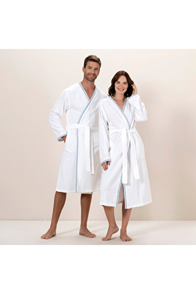 Chakra Alegria Unisex Bornoz Beyaz