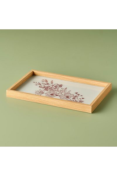 Bella Maison Pavia Glass Tray Dried Rose (22X37 cm)